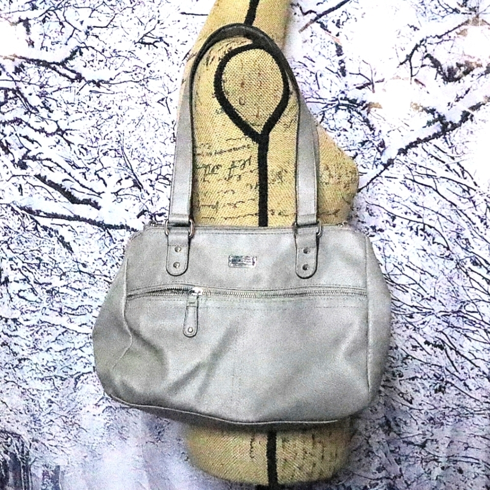 GREY SHOULDER BAG Large Purse Slouchy Casual Daily Basic Vegan Spring Fall Y2K